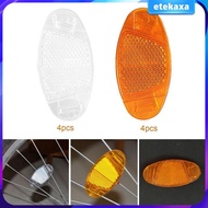 [Etekaxa] 4x Spoke Reflector Reflector Lights Bike Reflectors