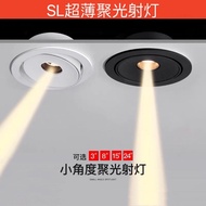 A Bunch of Spotlights Ultra-Thin Small Angle Embedded 3W Tea Room Ambient Lights 3 Degrees 8 Degrees