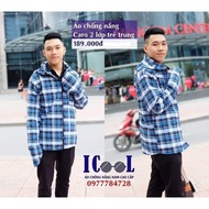 Men's sun protection shirt/2-layer men's rough sun protection shirt/sun shirt/sun protection shirt