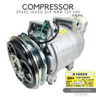 คอมเพรสเซอร์ อีซูซุ เอล์ฟ NMR 270 เซกเซล 24 โวลต์ ร่องเอ COM0193 VALEO 815029 COMPRESSOR ZEXEL ISUZ