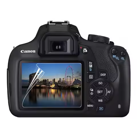 3 x PET Screen Protector Clear Soft Film for Canon EOS 1200D 1300D 1500D 2000D Rebel T5 T6 T7 Kiss X