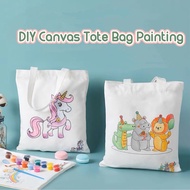 【Ready Stock in SG】Children DIY Canvas Tote Bag Painting Set Children’s Day Gift Birthday Gift