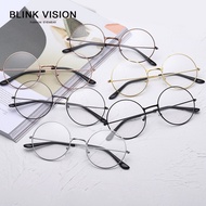 in stock Korean Vintage Round Eyeglasses Frame Retro Cermin Mata Student School Glasses Rabun Jauh U