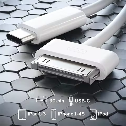 30Pin To USB C Charging Data Cable for IPhone 4 4S 3GS IPad 3 2 1 IPod USBC Type C To 30 Pin Adapter