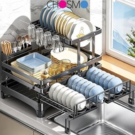 Rak Pinggan Auto Drainer Tray Kitchen Organizer Storage Rack Sinki Rak Pinggan Mangkuk Rak Dapur