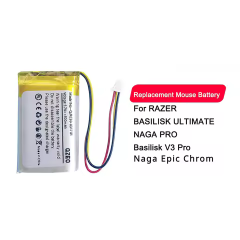 Replacement Mouse Battery For RAZER Basilisk Ultimate NAGA PRO Basilisk V3 Pro Epic Chroma RZ01-0462