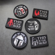 Star Wars White Soldier The Mandalorian Embroidered Velcro Patch morale Magic Armband Embroid morale