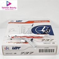 JC Wings LH4200 1: 400 LOT Polish Airlines B737MAX8 SP-LVD Alloy Model