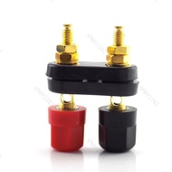 Dual 4mm Banana Plugs Couple Terminals Plug Jack Socket Binding Post Red Black Connector  MY23B2