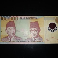 uang rupiah lama polymer tahun 1999 Seratus ribu (100ribu)