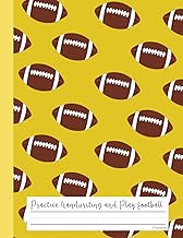 Handwriting Practice Workbook With American Football: American Football Primary Notebook Essential F