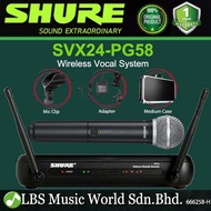 Shure SVX24/PG58 Wireless Microphone Vocal System with SVX4 Receiver and SVX2 Transmitter PG58 Mic (SVX24)