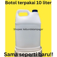 10 liter tong air terpakai sudah dicuci/10 liter water container/jerry can 10liter/bekas air/used wa