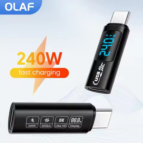 240W OTG USB 4.0 2.0 Digital Display Converter Power Voltage Current Type C to Type C Video Transfer