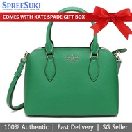 Kate Spade Handbag In Gift Box Crossbody Bag Darcy Refined Grain Small Satchel Green Bean # WKR00438