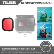 Telesin Red Filter Lens For Waterproof Case Gopro Hero 9 10 11 12 Black Dive Snorkling