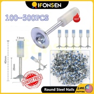 500PCS Steel Nail Gun Rivet Gun Bullet Nail Gun Concrete Fire Nail Gun Ceiling Round Nail 25mm Screw