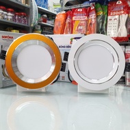 Led ceiling light bulb 3 color modes 6W Cast aluminum Downlight with white border and gold border OK