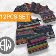 wangssstore 12pcs Ethnic coinpurse native wallet Baguio Wallet Laminated Baguio Cloth