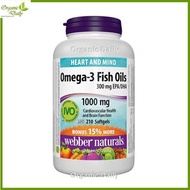 Webber Naturals - 三文魚、魚油 (1000 毫克) 210 粒軟膠囊 [平行進口] 此日期前最佳:2027年08月31日