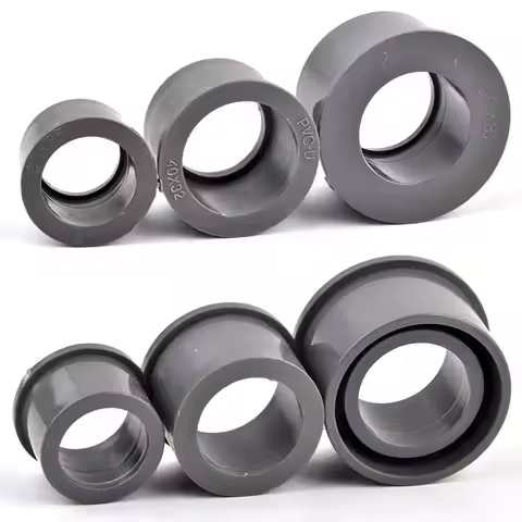 25~63mm To 20/25/32/40mm Grey PVC Reducing Pipe Connector Aquarium Pipe Bushing Garden Irrigation Jo