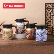 Thermal tea kettle with antique pattern, high quality stainless steel306