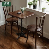 American Style Restaurant Table and Chairs Baking Dessert Cafe Solid Wood Vintage Coffee Shop Commer