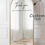 1pc Customized Mirror Decorative Sticker, Self-Adhesive Glass Decor For Living Room, Bedroom, Bathro