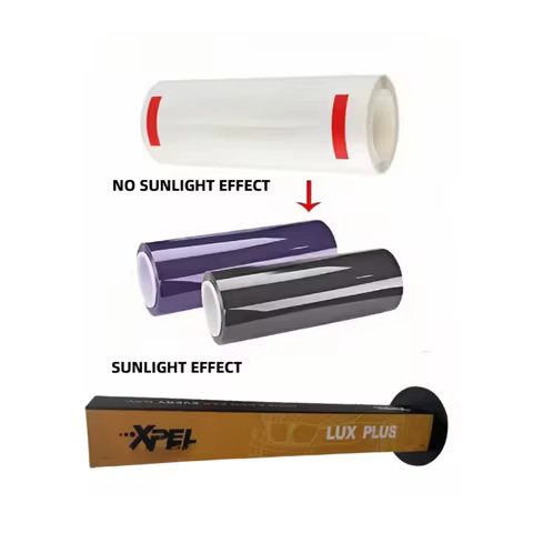 XPEL White to Purple PPF TPU White to Black Photochromic Purple Changing Headlight Tint PPF TPU Car 
