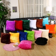 43x43cm Soft Plush Solid Color Sofa Decorative Pillowcase Home Living Room Cushion Cover