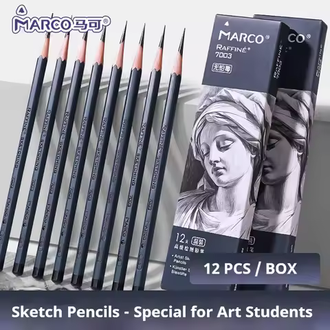 12Pcs/Set Drawing Sketch Pencils Set Wooden Professional 2H-14B Artist Graphite Shading Pencils Pain