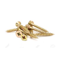 Golden screws, wide-toothed wood screws, 1kg bag, 2p, 2.5p, 3p, 4p, 5p, 6p, 7p