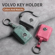 Volvo XC60 S90 S60 XC90 XC40 V60 V40 Key Cover Leather Hide Kunci Kereta Volvo Premium car Accessori