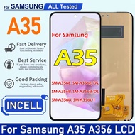หน้าจอ สำหรับซัมซุง A35 5G จอแอลซีดีแสดงผล A356B ประกอบดิจิไทเซอร์หน้าจอสัมผัสสำหรับซัมซุง A356E/A35