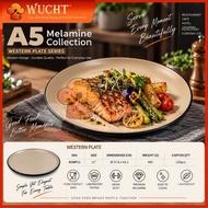 【WUCHT】11" A5 Melamine Premium Commercial Restaurant Tableware WCF Melamine Round Western Plate A5WP