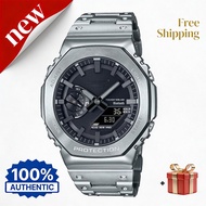 G-SHOCK ซีรีส์ GM-2100 รุ่นแฟชั่นสไตล์เรียบง่าย นาฬิกาสตริปสแตนเลสสำหรับผู้ชาย พร้อมส่ง พร้อมรับประก