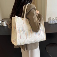 Women's Large Capacity Simple Commuter Handbag Underarm Bag Lightweight Versatile Daily Casual Style