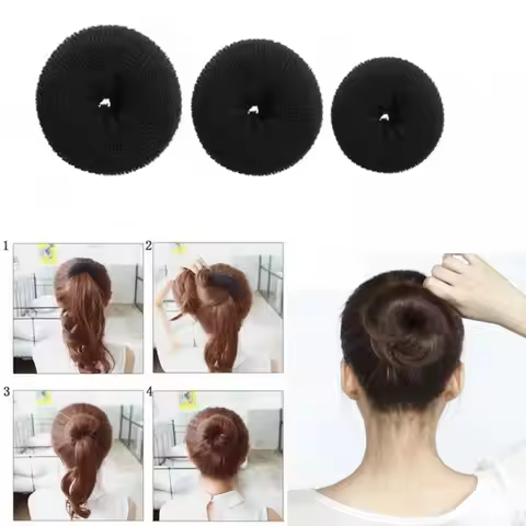 Plate Hair Donut Hair Bun Maker Roller DIY Magic Elastic Foam Sponge Hair Styling Tools Princess Hai