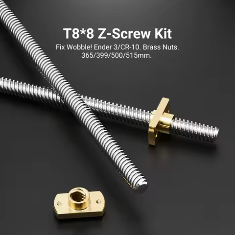 T8*8 Ender-3 V2 Lead Screw Z-axis Rods length 365MM 515MM 400MM Brass Nuts for Ender3 CR-10 CR-10S E