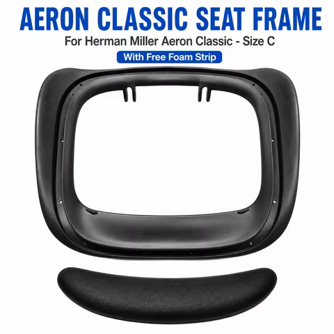 Herman Miller Aeron Classic Size C Reinforced Seat Frame Replacement with New Foam Strip Large Chair