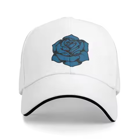 Ado Blue Rose Baseball Cap Hip Hop Sandwich Hats Unisex Adjustable Dad Hat Outdoor