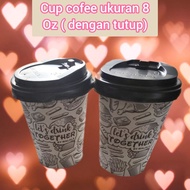 Paper Cup, Coffee Cup Size 8 Oz & 6 Oz motif