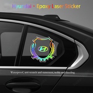 Car Body Color Laser Decoration Car Logo Stickers Are Noble and Dazzling for Hyundai Hb20 Tucson I30 Avante Palisade Creta Accent Santa Fe i10 kona Accessories