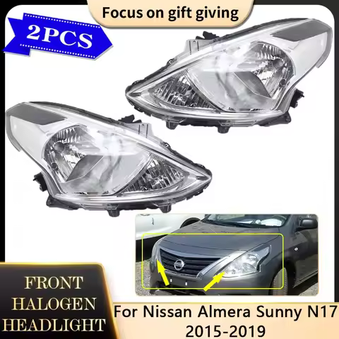 For Nissan Almera Sunny Latio Versa N17 2015 2016 2017 2018 2019 Front Halogen Headlight Assembly Li