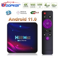 FVBGNHBVCS Woopker Smart Tv Box Android 11 H96 Max 4K Hd Video 2.4G&amp;5.8G Wifi Usb 3.0 Google Play Bluetooth Media Player 4G 64G Set Top Box