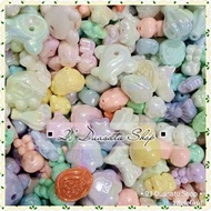 (1 Pound) premium gado beads mixed with glossy UV motifs for diy bead crafts