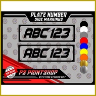 ▩ ♈ ◸ Multicab,  Plate Number Side Marking Sticker Decals Durable and High Quality
