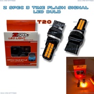 2Pcs Zspec Car Signal LED Light Flashing T20 7440 Amber Orange Lamp Flash Sinal Flashlight