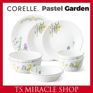 CORELLE KOREA Pastel Garden 9p Korean Type Tableware Set for 2 Persons Round Plate / Dinnerware / Rice bowl,Soup Bowl