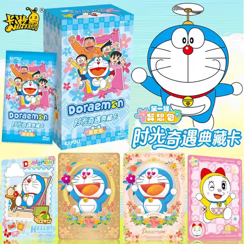 KAYOU Genuine Doraemon Peripheral Time Adventure Series Cards, Cartoon Movies, Children's Birthdays,